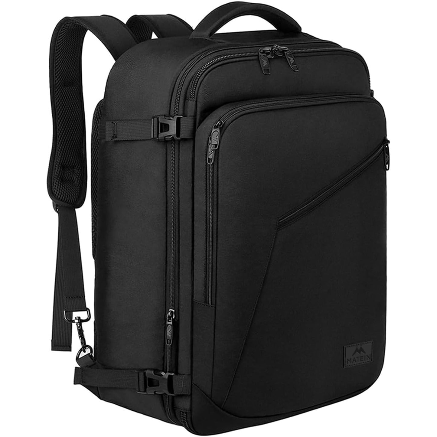 MATEIN Carry on Backpack, Extra Large Travel Backpack Expandable Airplane Approved Weekender Bag for Men and Women, Water Resistant Lightweight Daypack for Flight 40L, Black