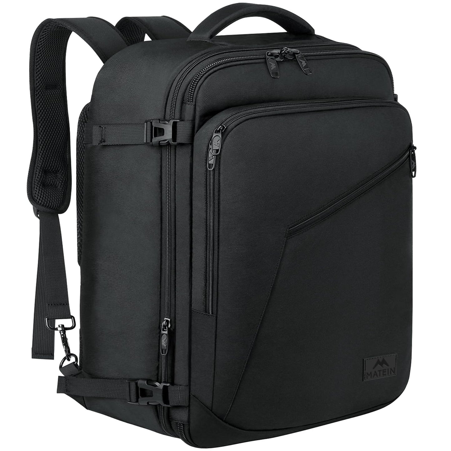 MATEIN Carry on Backpack, Extra Large Travel Backpack Expandable Airplane Approved Weekender Bag for Men and Women, Water Resistant Lightweight Daypack for Flight 40L, Black