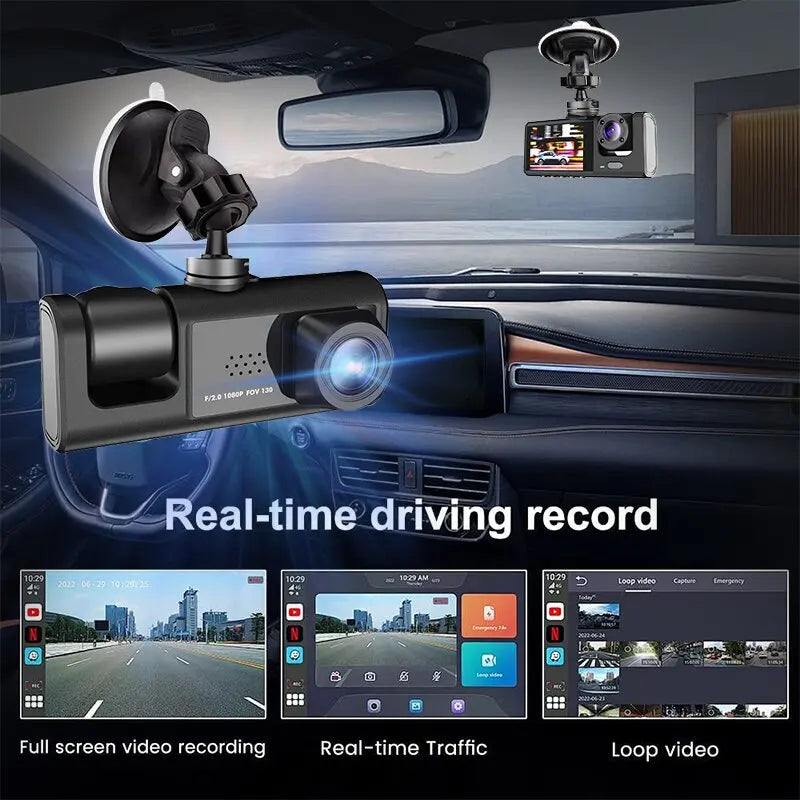 Driving recorder WIFI Car DVR 3 Channel Rear View Camera Drive recorder accesorios para auto