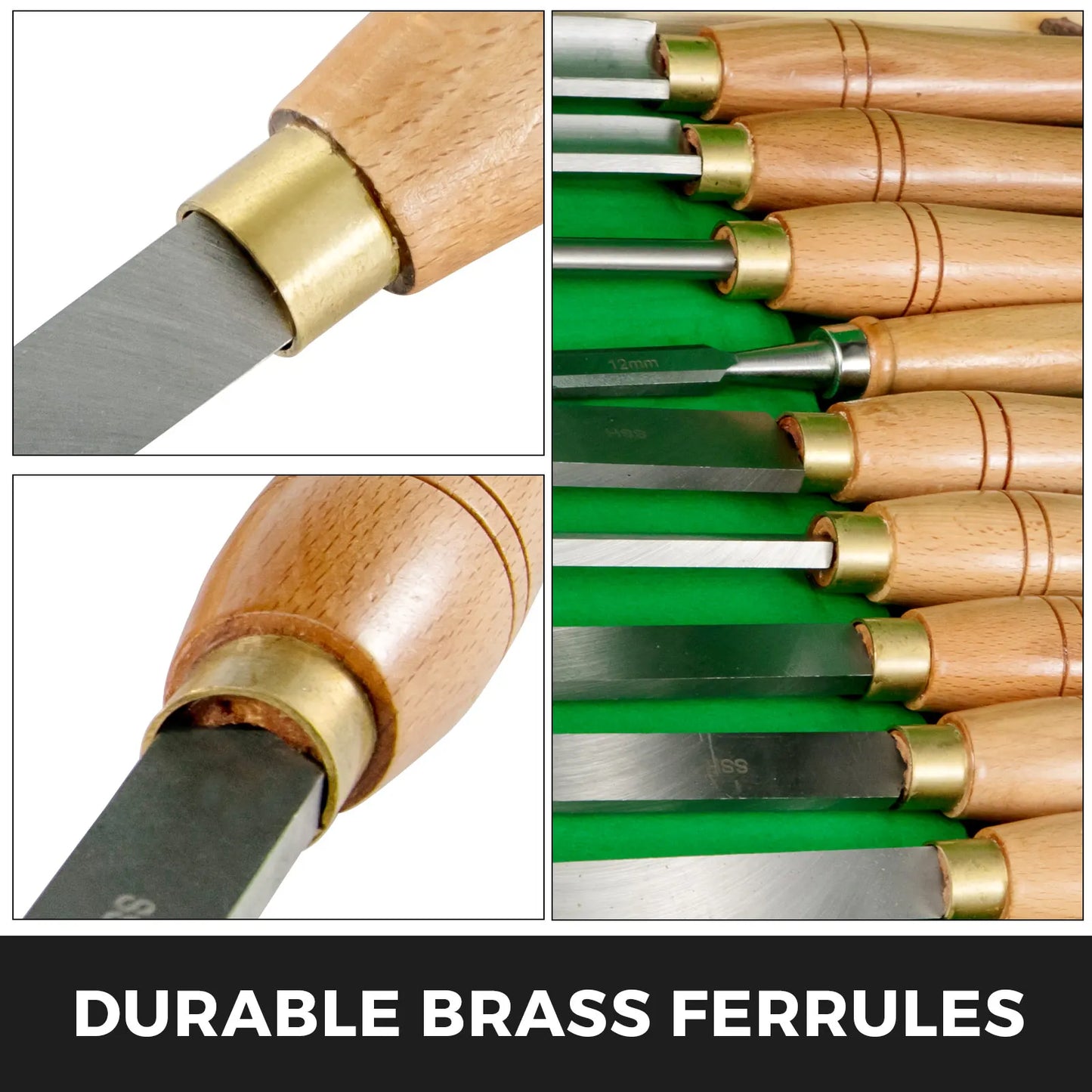 8 Pcs Woodworking Lathe Turning Tools