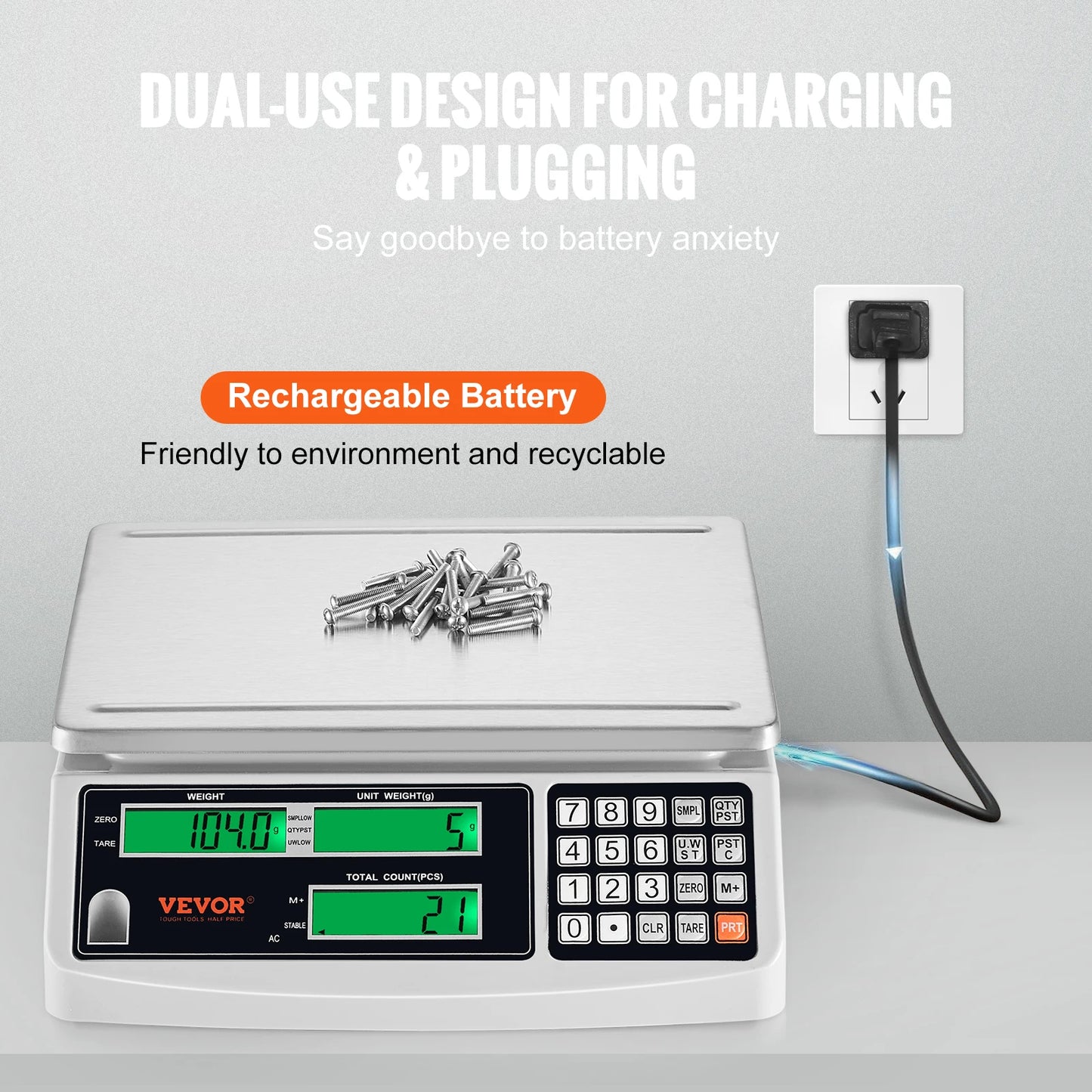 Precision Digital Counting Scale with LCD Screens