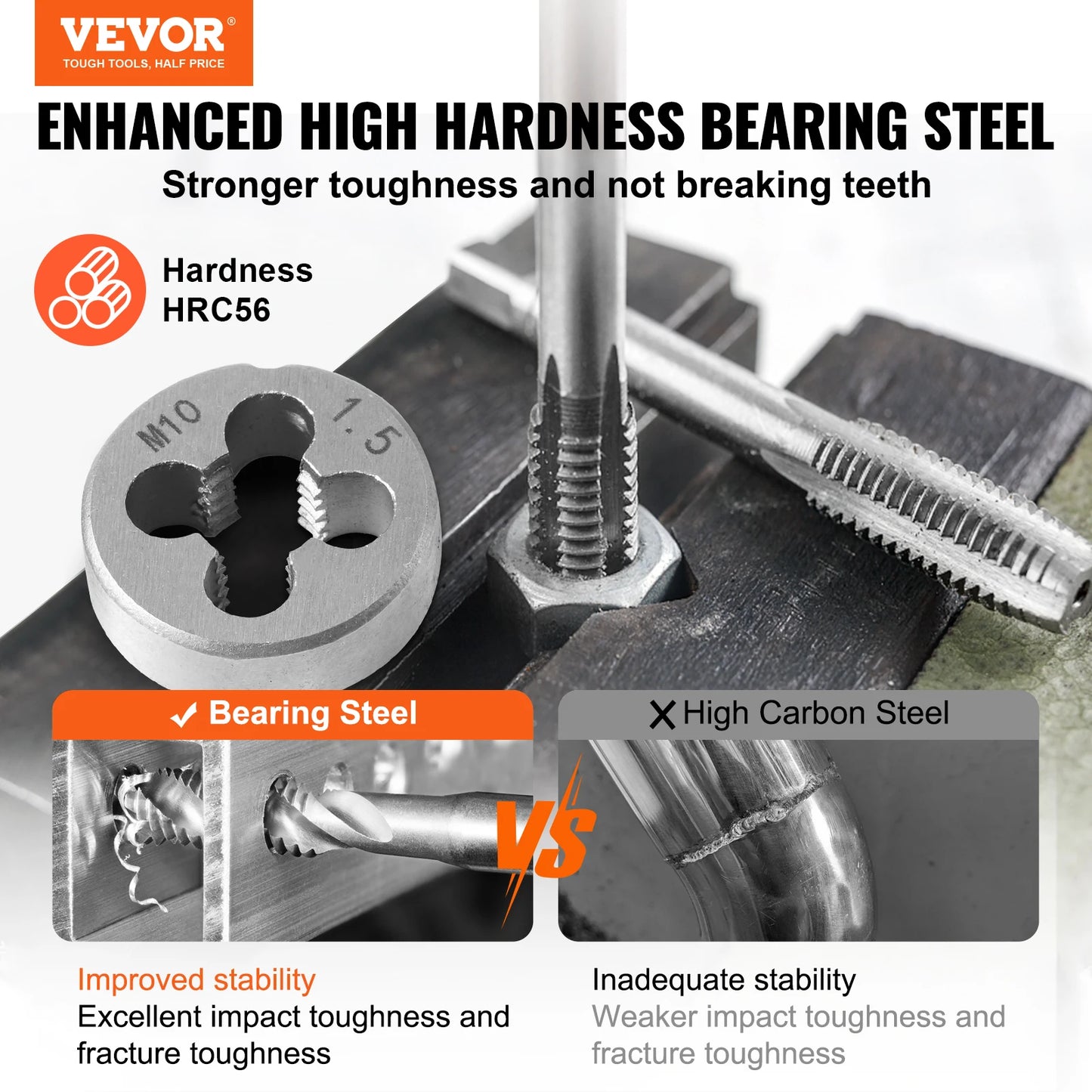 116-Piece Tap and Die Set Include Metric and SAE