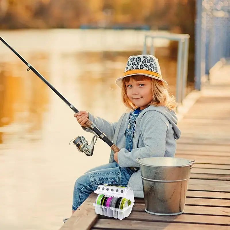 Fishing Spool Storage Box with Clear Visibility