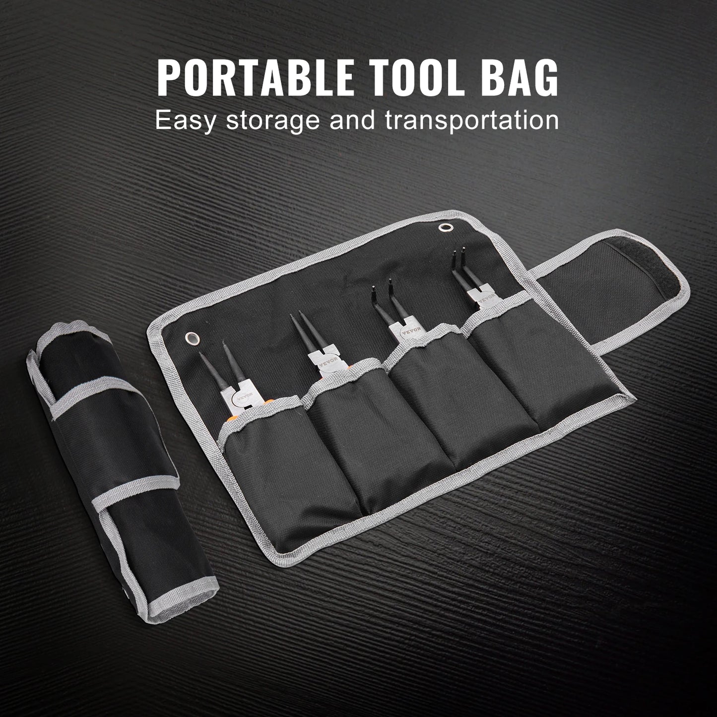 4-Piece Snap Ring Pliers and Tool Bag