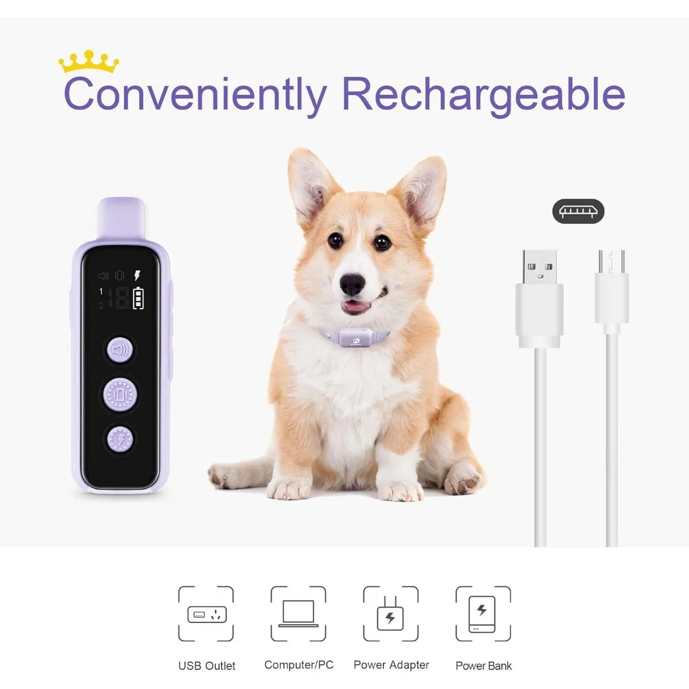 Waterproof Rechargeable, Dog Training Collars with Remote