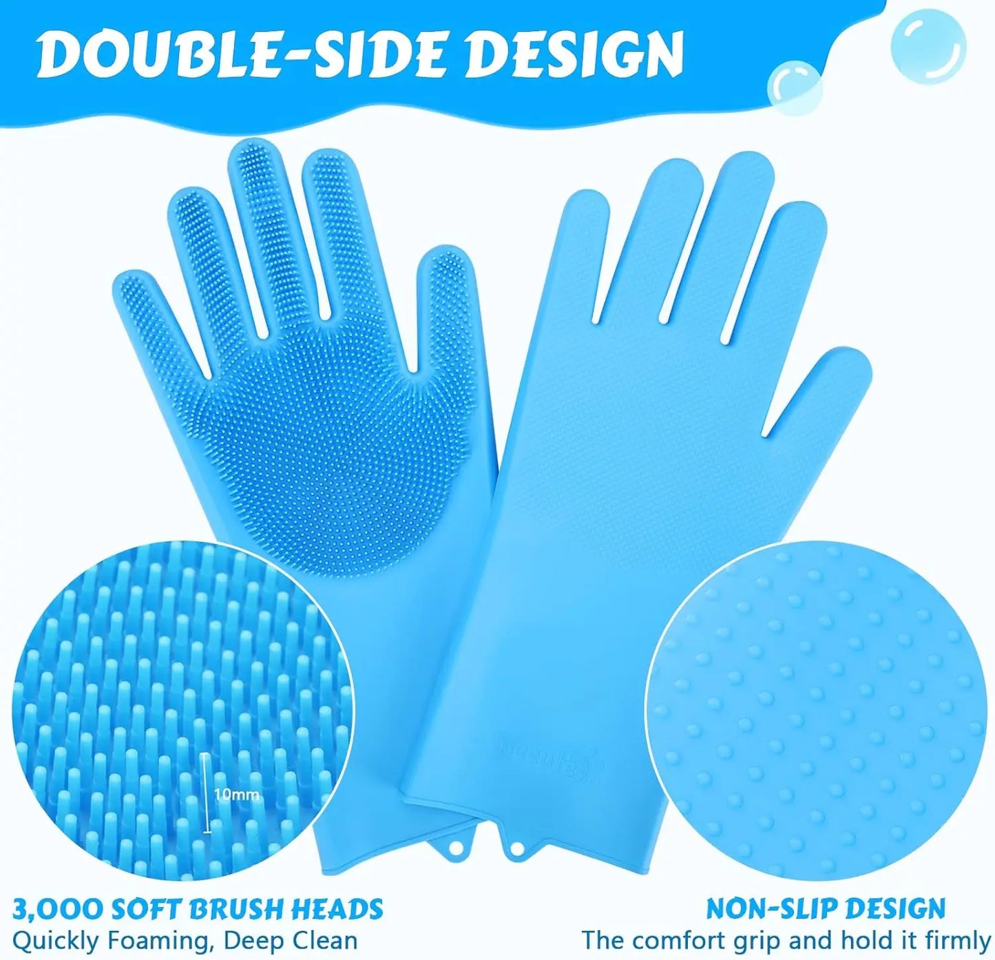 Soft Silicone Pet Grooming Gloves