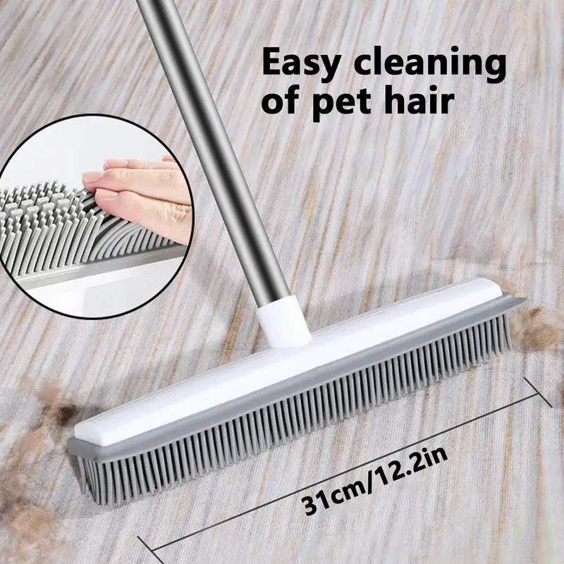 Pet Hair Rubber Broom Floor Brush for Carpet