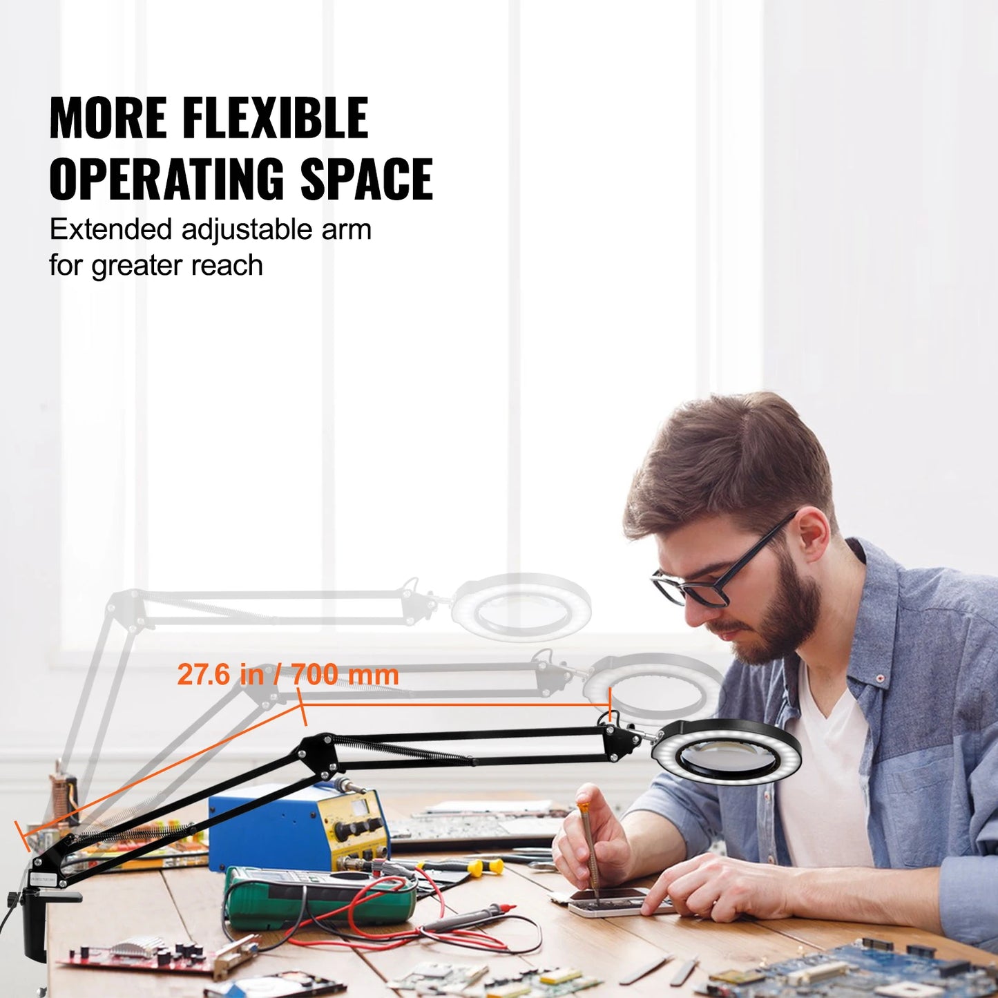 Magnifying Glass with 5X Magnifier & light
