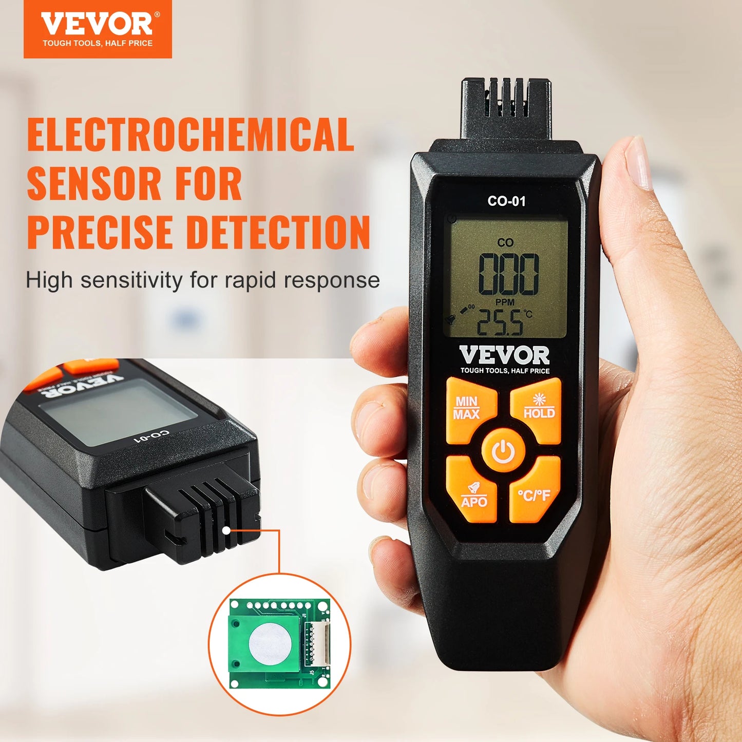 Carbon Monoxide Detectors with Audible & Visual Alarm