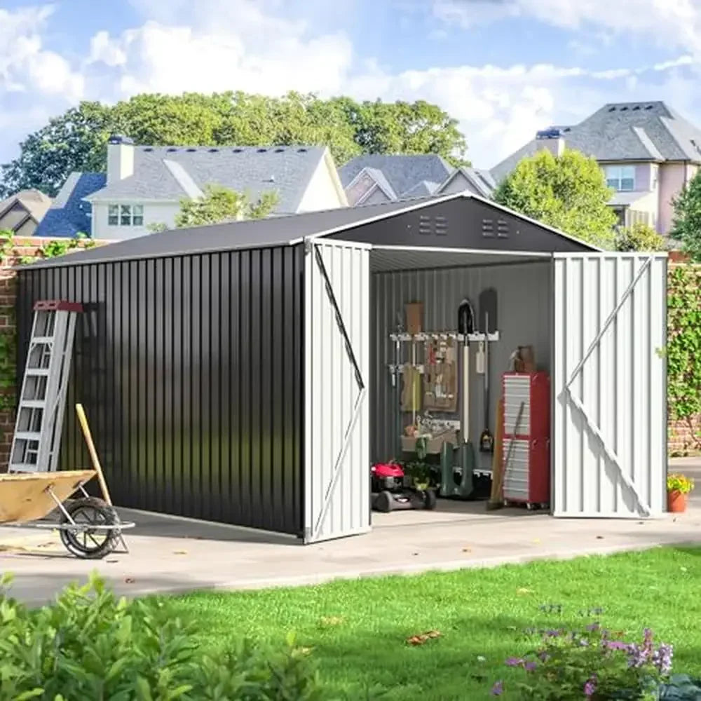 Metal Storage Shed 8x12 with Lockable Door