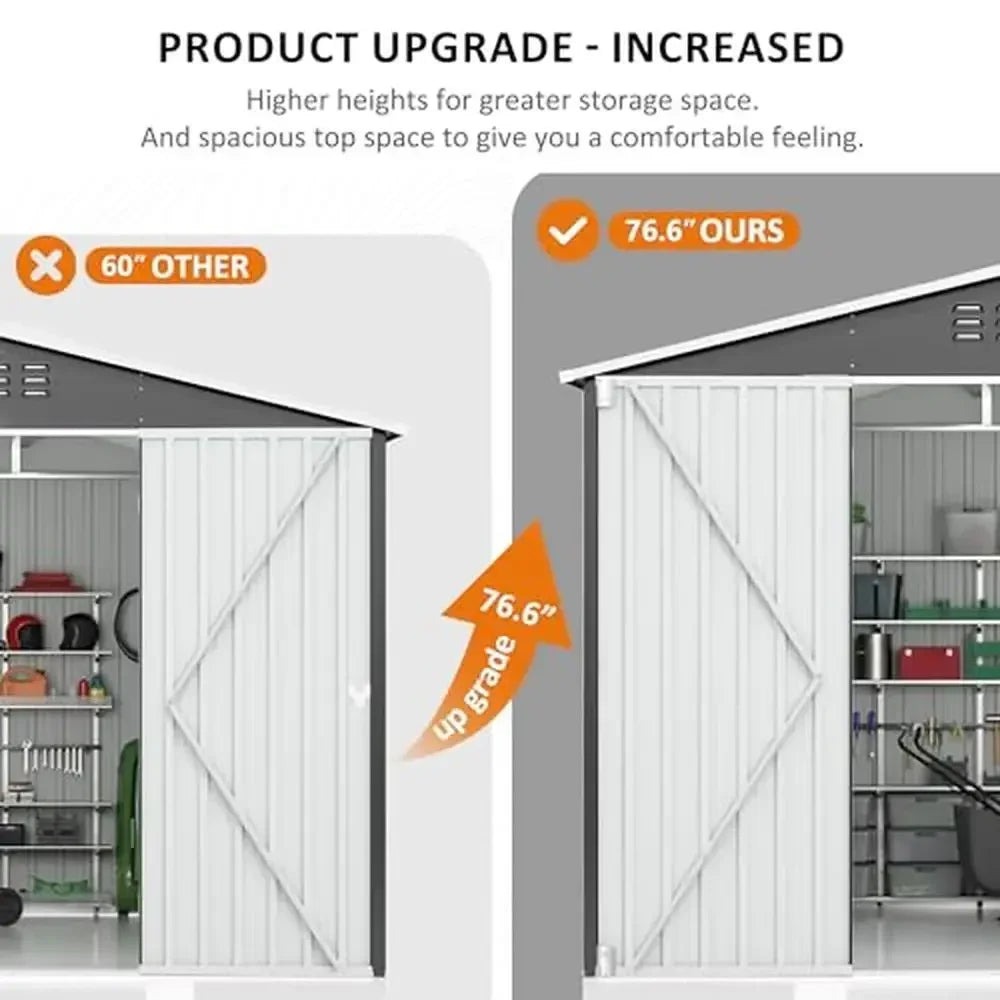 Metal Storage Shed 8x12 with Lockable Door
