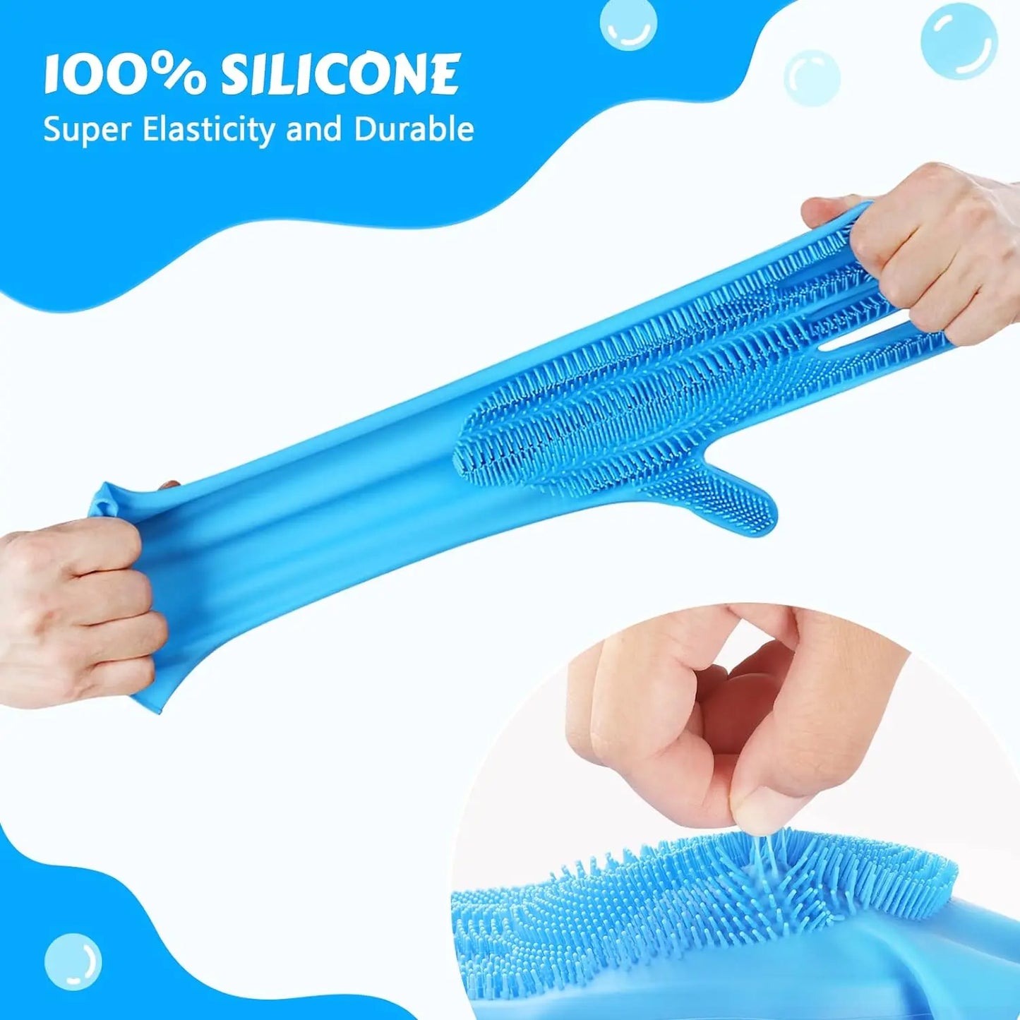 Soft Silicone Pet Grooming Gloves