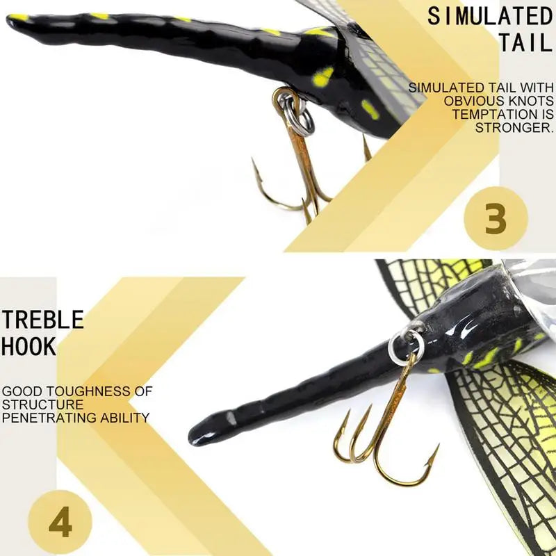 Realistic Dragonfly Double Skirted Swimbait lure