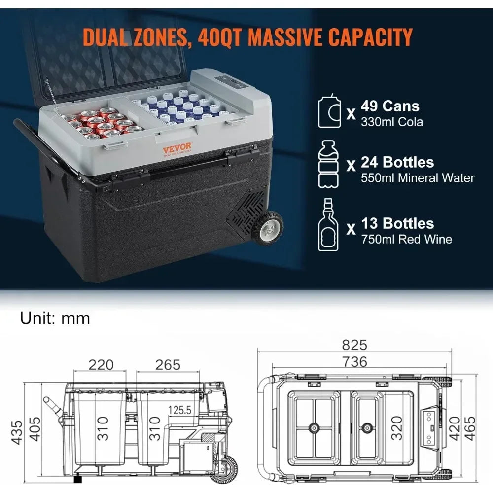 Dual Zone Portable Refrigerator/Freezer