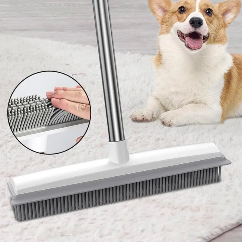 Pet Hair Rubber Broom Floor Brush for Carpet