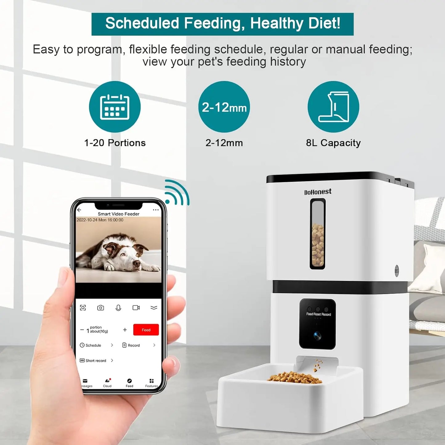 Motion Detection Smart Pet Food Dispenser