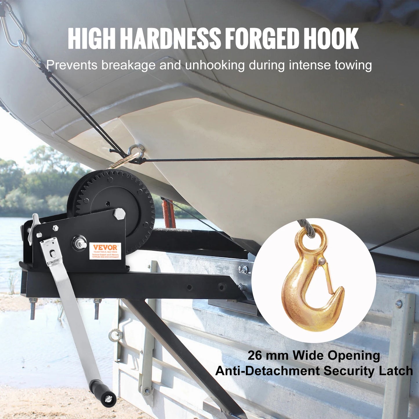 Hand Winch, Capacity Boat Trailer winch