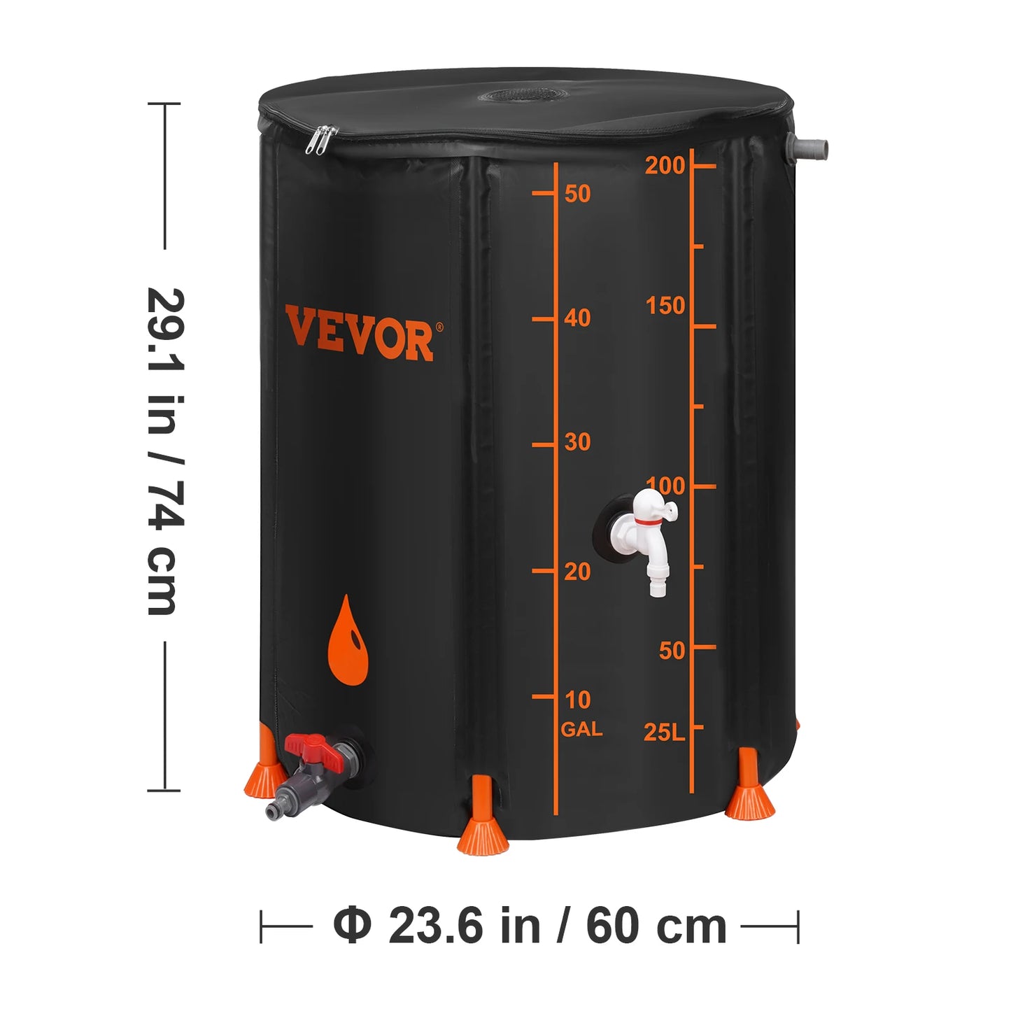 Large Capacity Collapsible Rain Barrel
