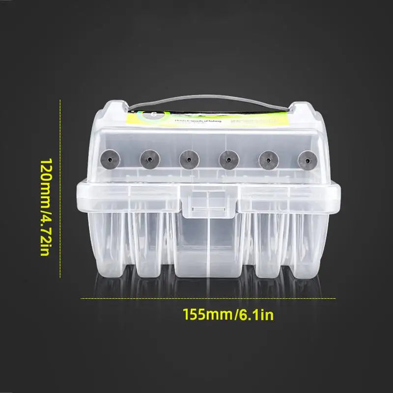 Fishing Spool Storage Box with Clear Visibility