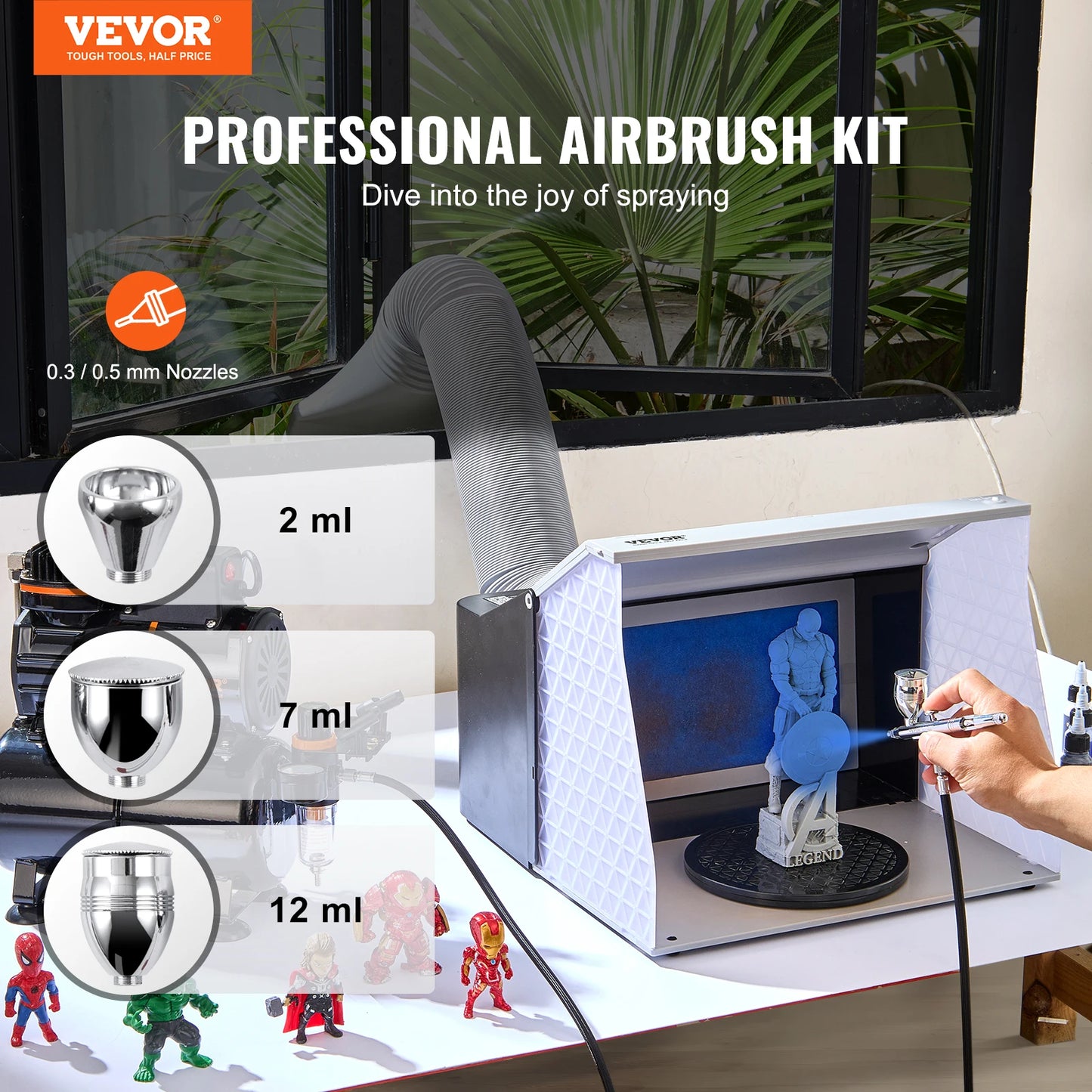 Dual Action Gravity Feed Airbrush Gun