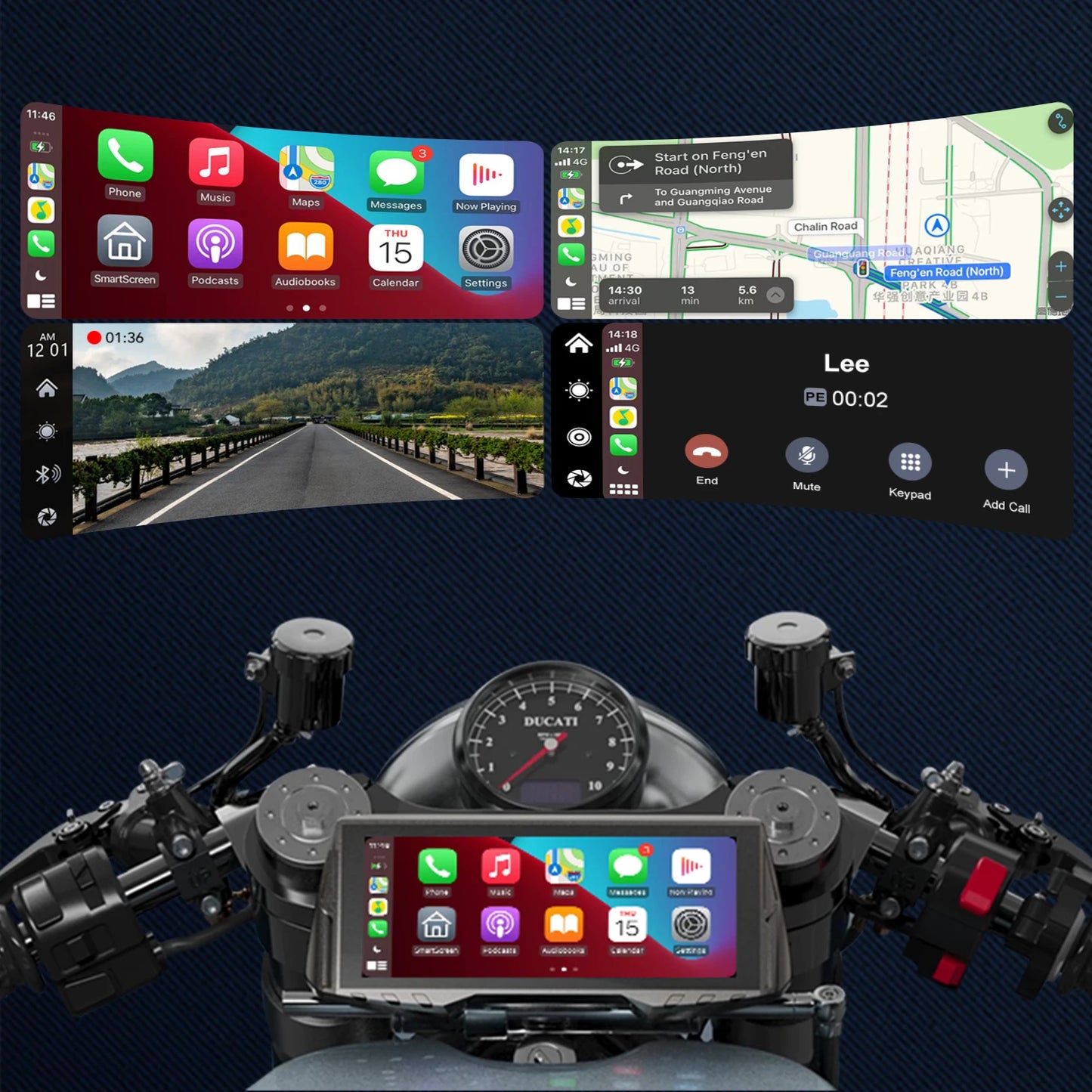 Motorcycle Dual Cameras Loop Recorder