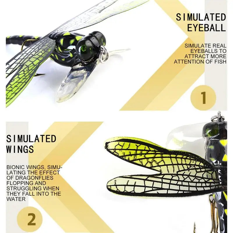 Realistic Dragonfly Double Skirted Swimbait lure