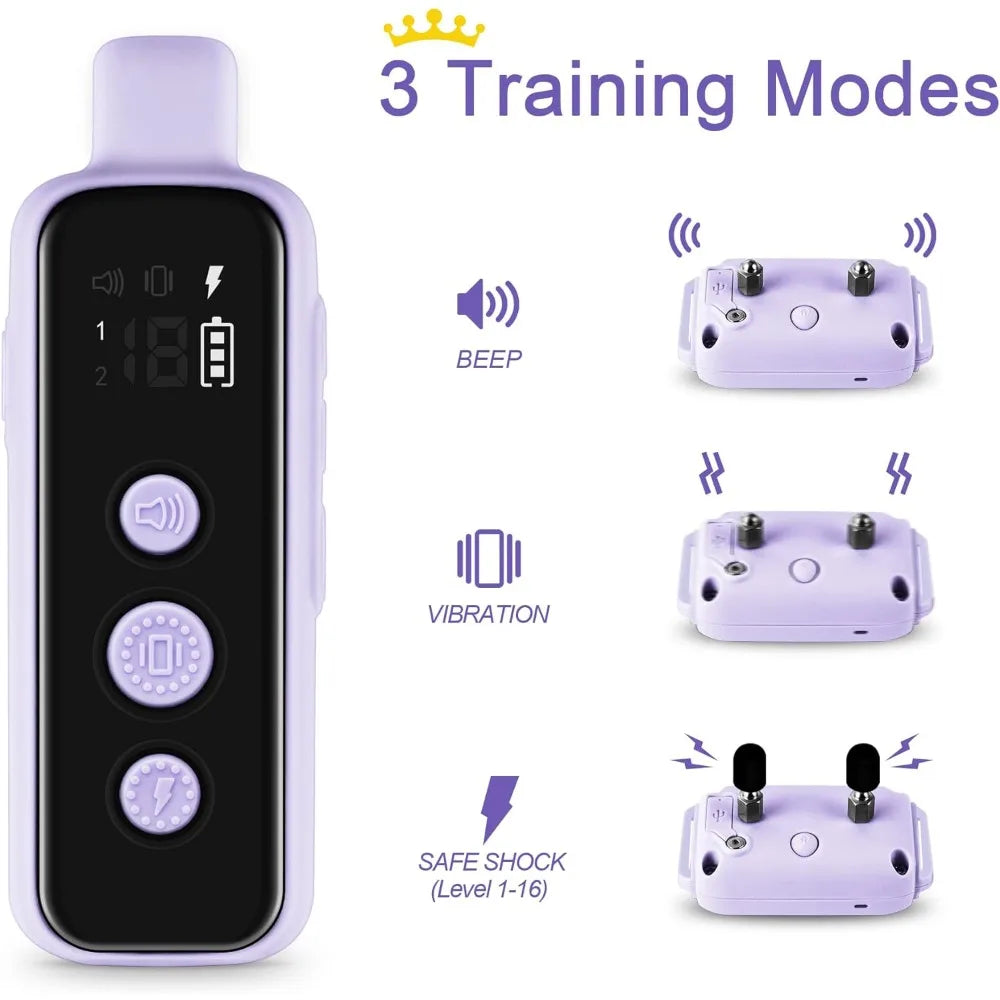 Waterproof Rechargeable, Dog Training Collars with Remote