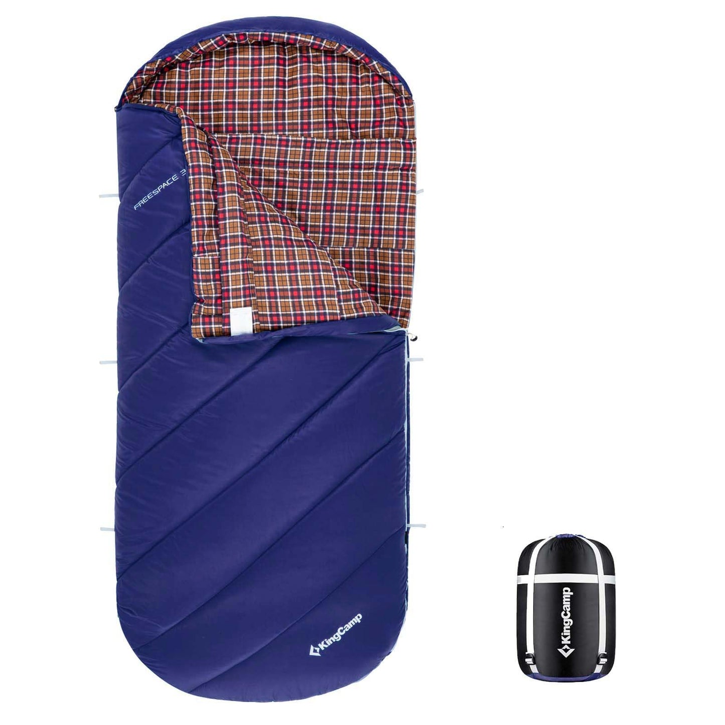 KingCamp Sleeping Bag for Adults, Cold Weather & Warm Extra Wide Big & Tall XL Portable Waterproof Flannel Sleeping Bags, Essentials Gear Accessories for Camping Backpacking Hiking Indoor & Outdoor